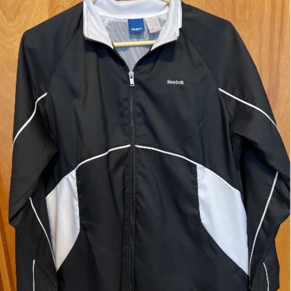 Vintage Reebok Black & White Jacket Women's Size Large